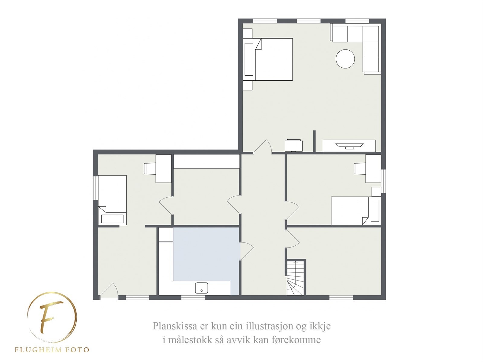Planteikning - U. etasje Galleribilde