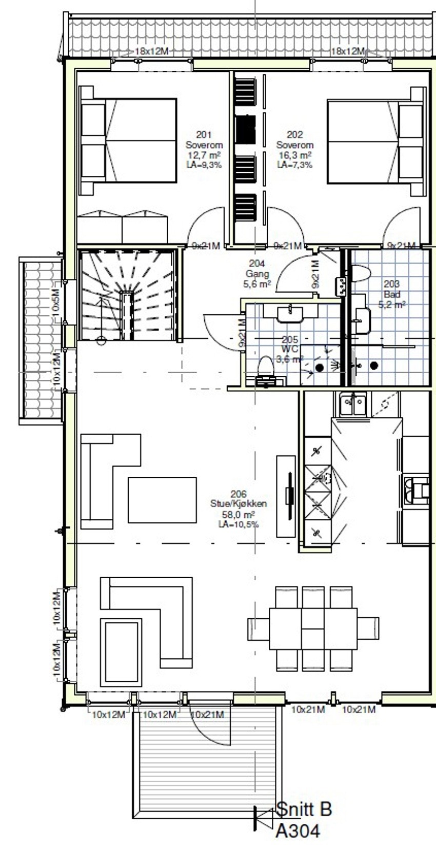 Plantegning 2.etg Galleribilde