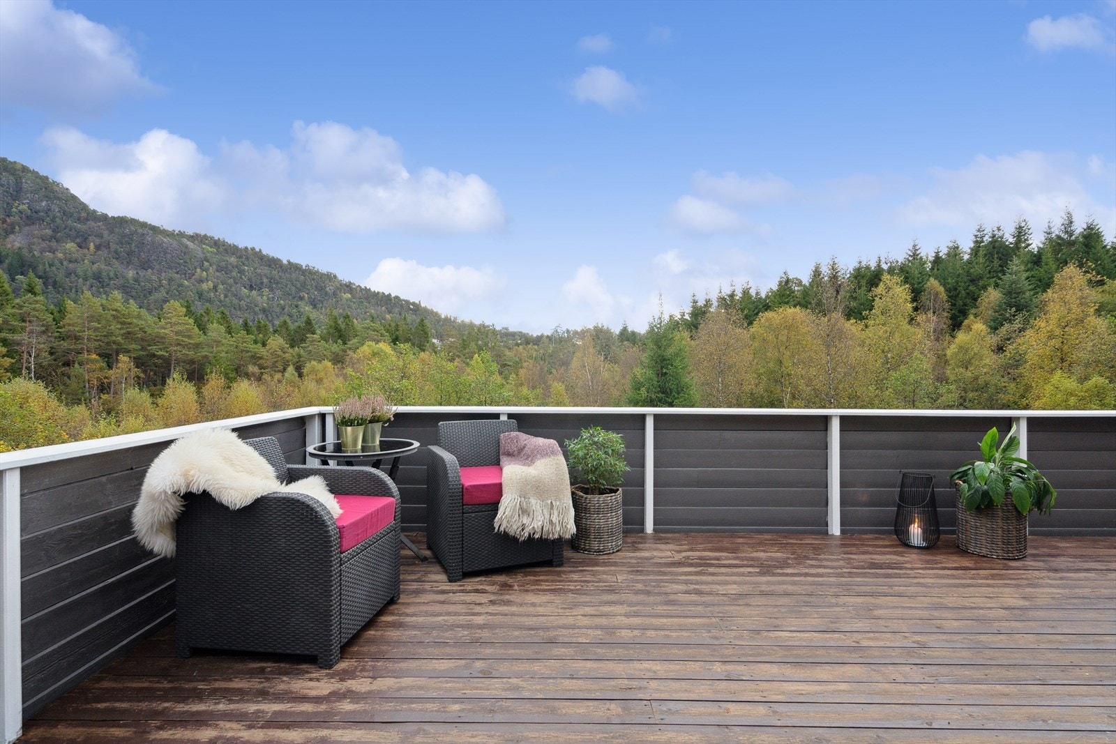 Flott utsikt mot naturskjønne omgivelser. Galleribilde