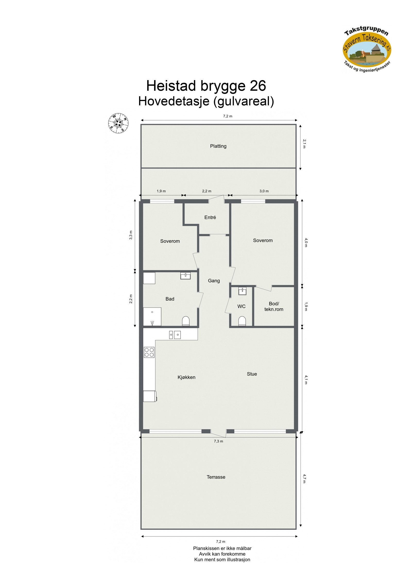 Plantegning for Heistad brygge 26 - 1. etg. Galleribilde