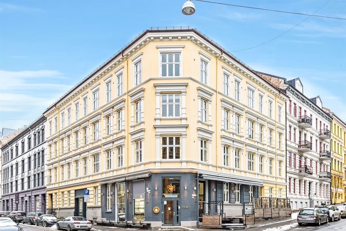 Hjørneleiligheten øverst på bildet Galleribilde