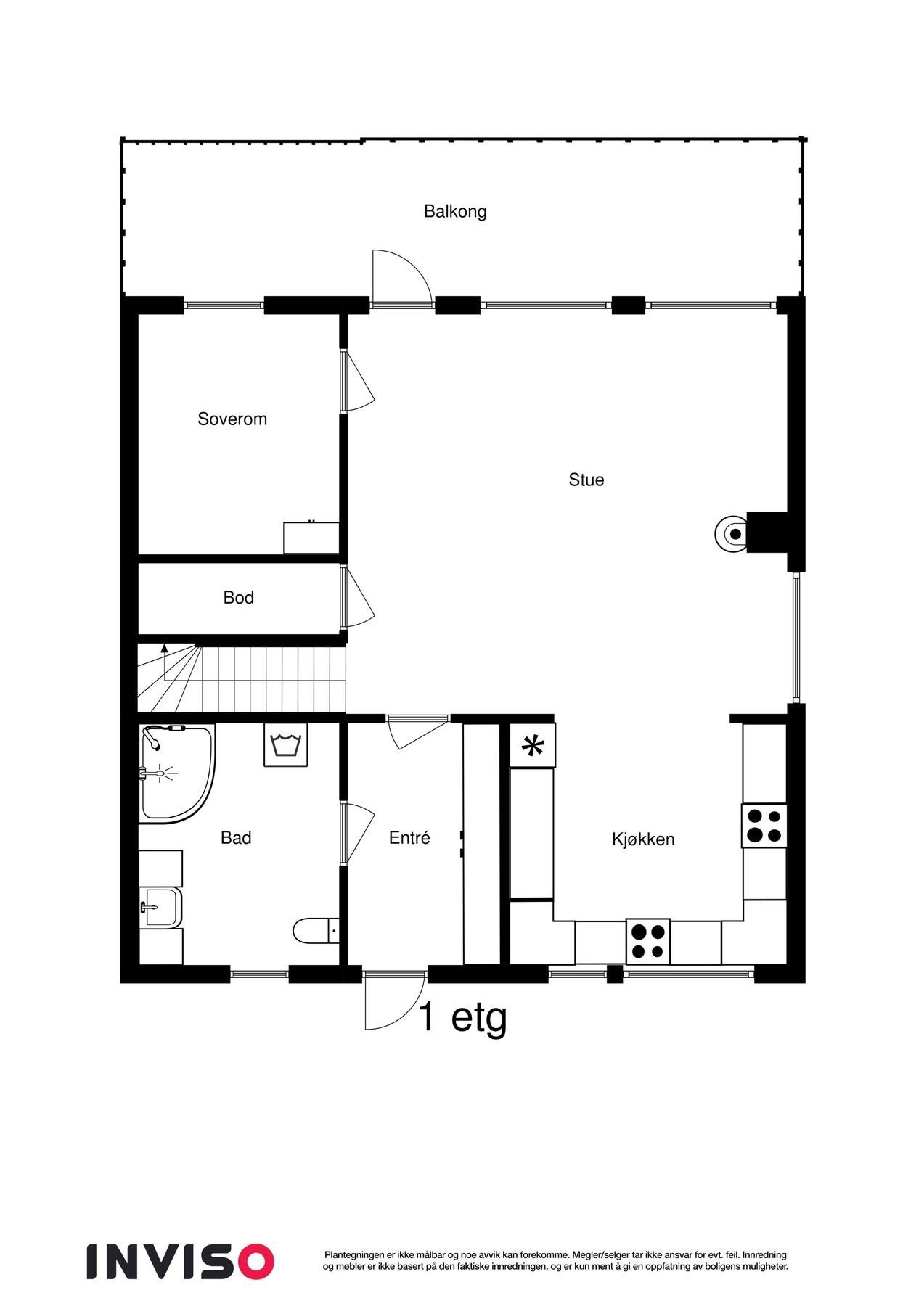 Plantegning 1. etasje Galleribilde
