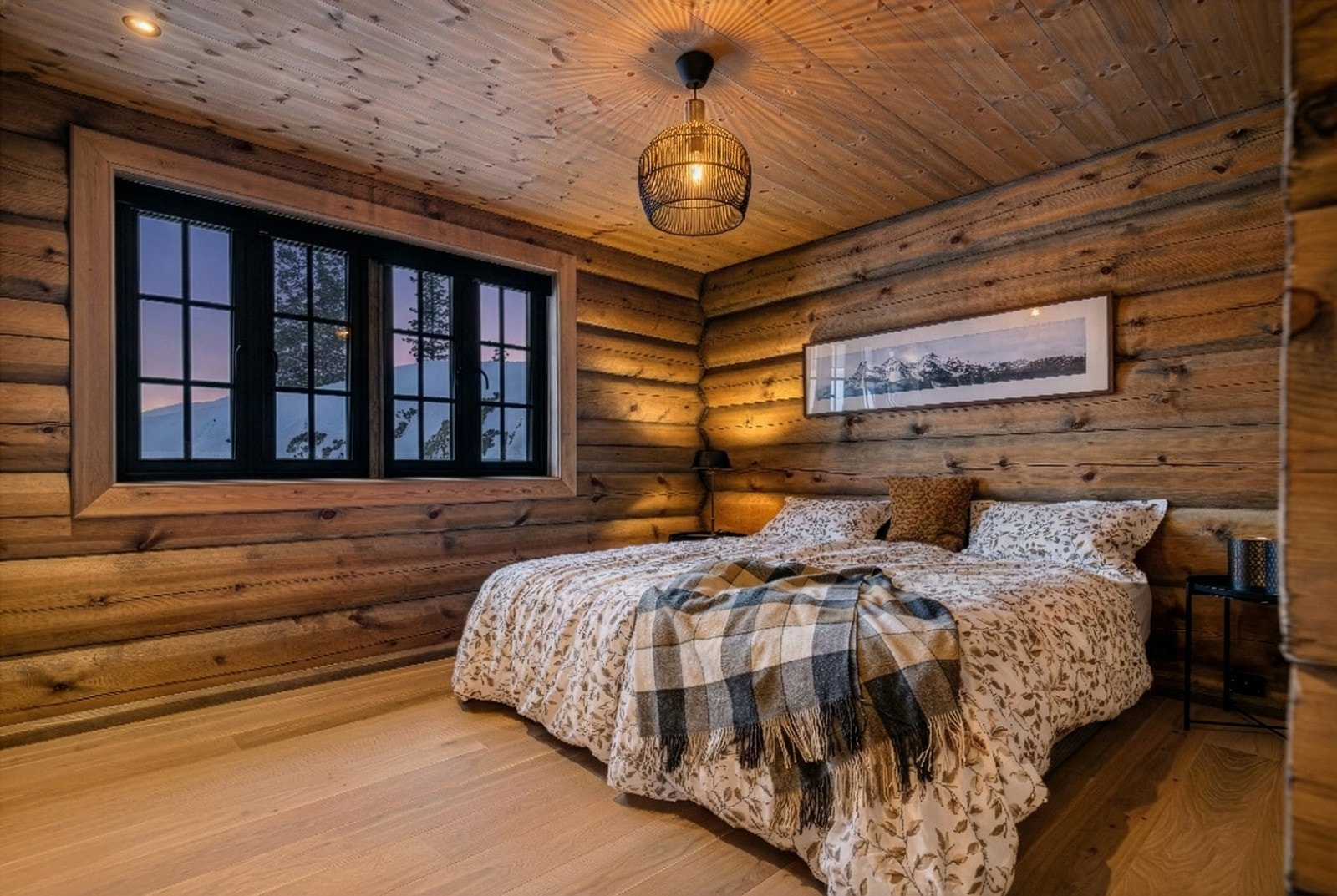 AI generert kveldsbilde av soverom 1 Galleribilde