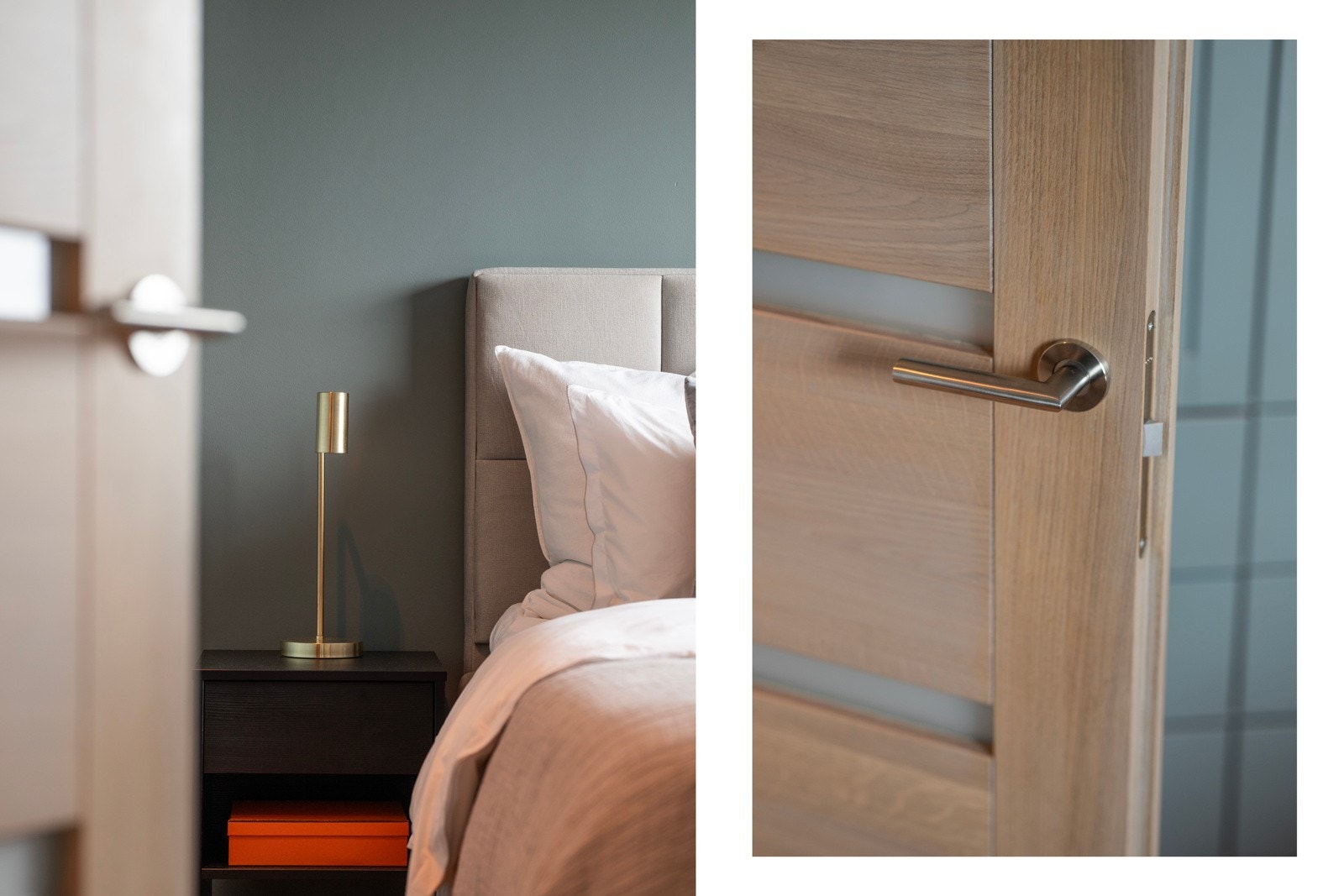 Dører og lister er håndlaget i heltre eik Galleribilde