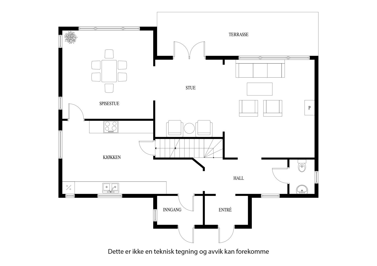 Plantegning hovedplan Galleribilde