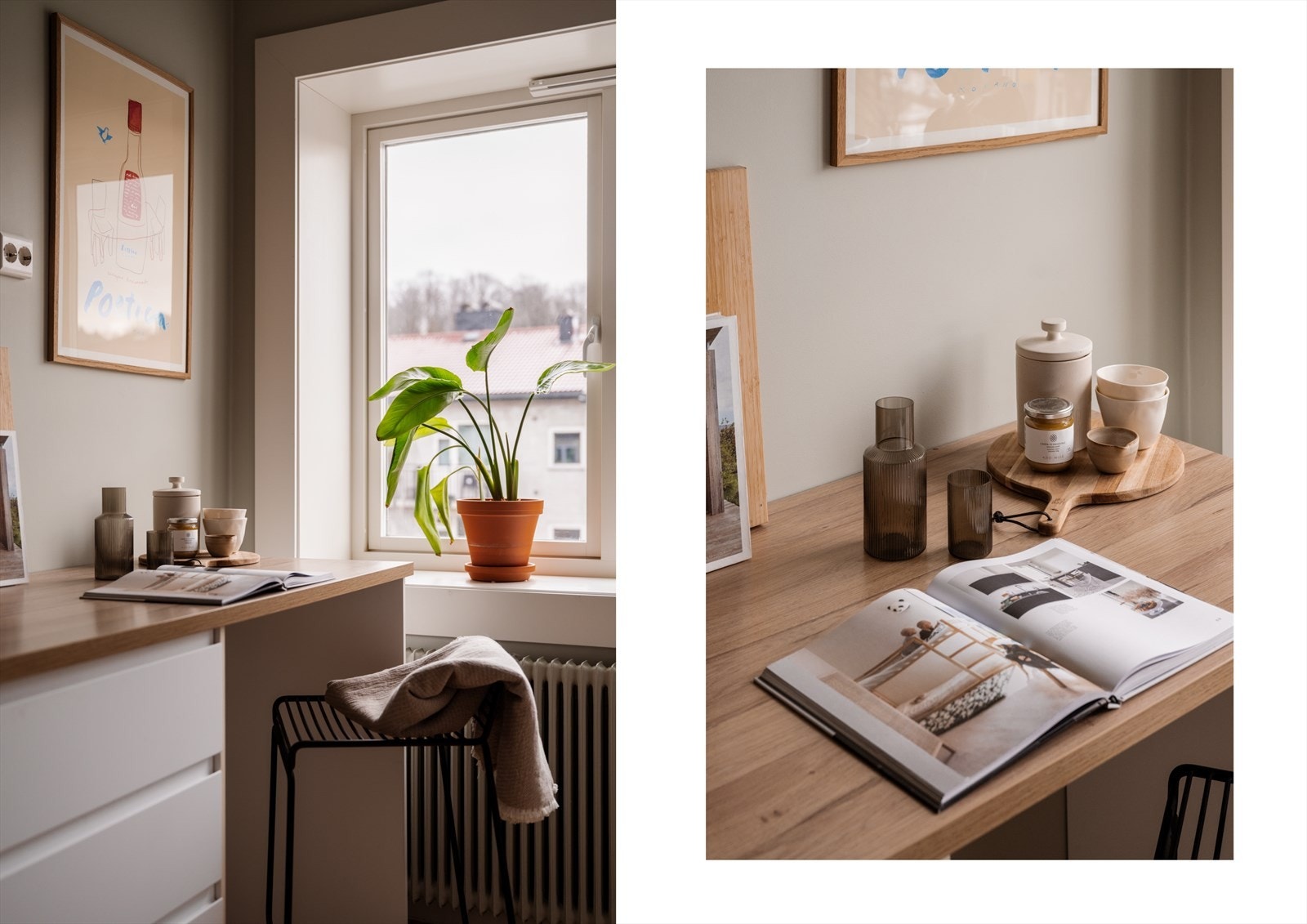 Stort vindu sørger for rikelig med naturlig lys og gir rommet en luftig atmosfære. Galleribilde