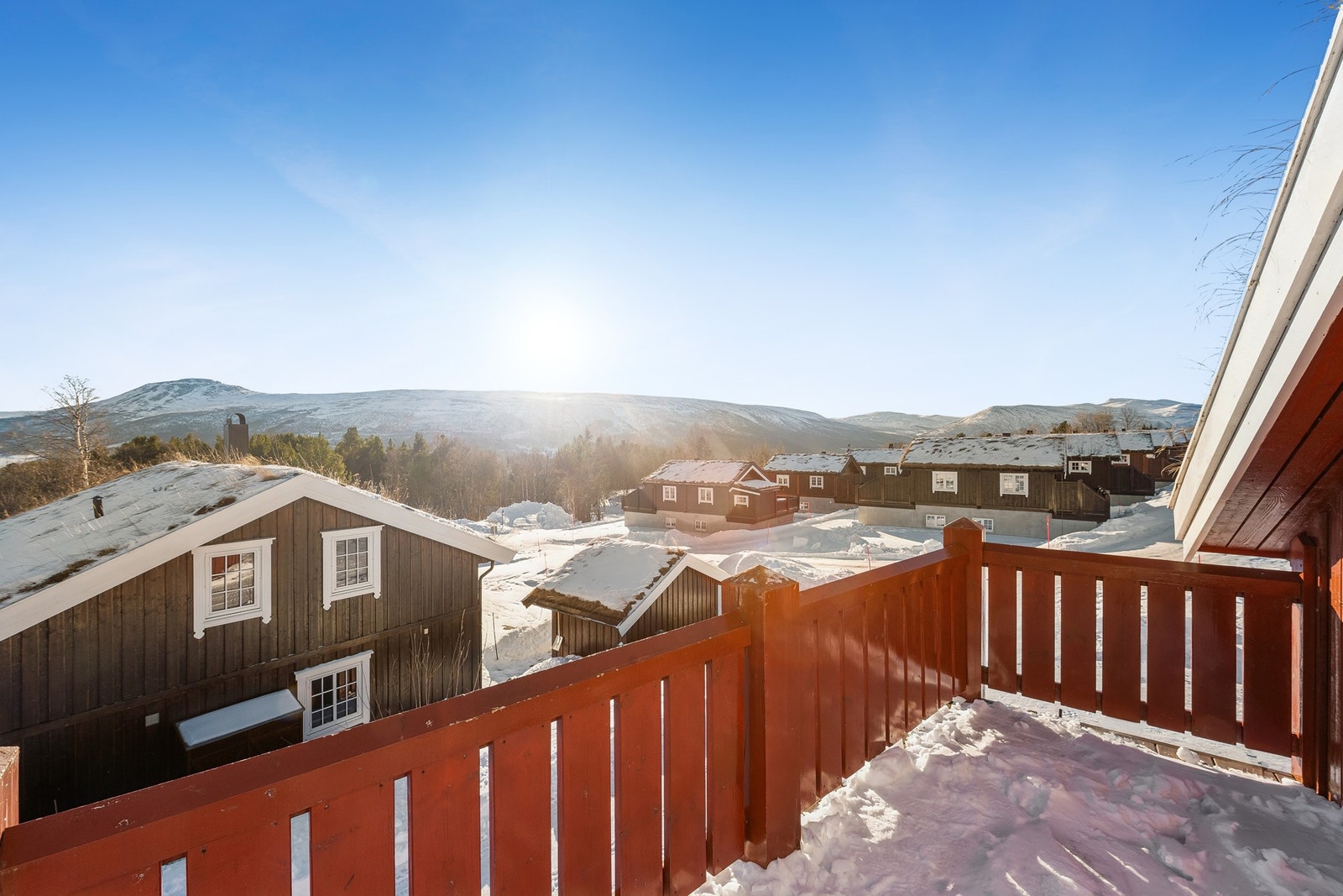 Flott utsikt med gode solforhold Galleribilde