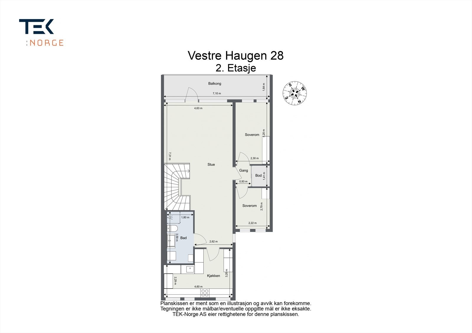 Plantegning i 2.etasje. Galleribilde