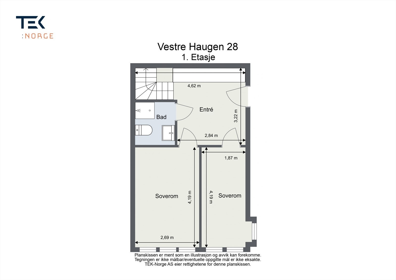 Plantegning for 1.etasje. Galleribilde