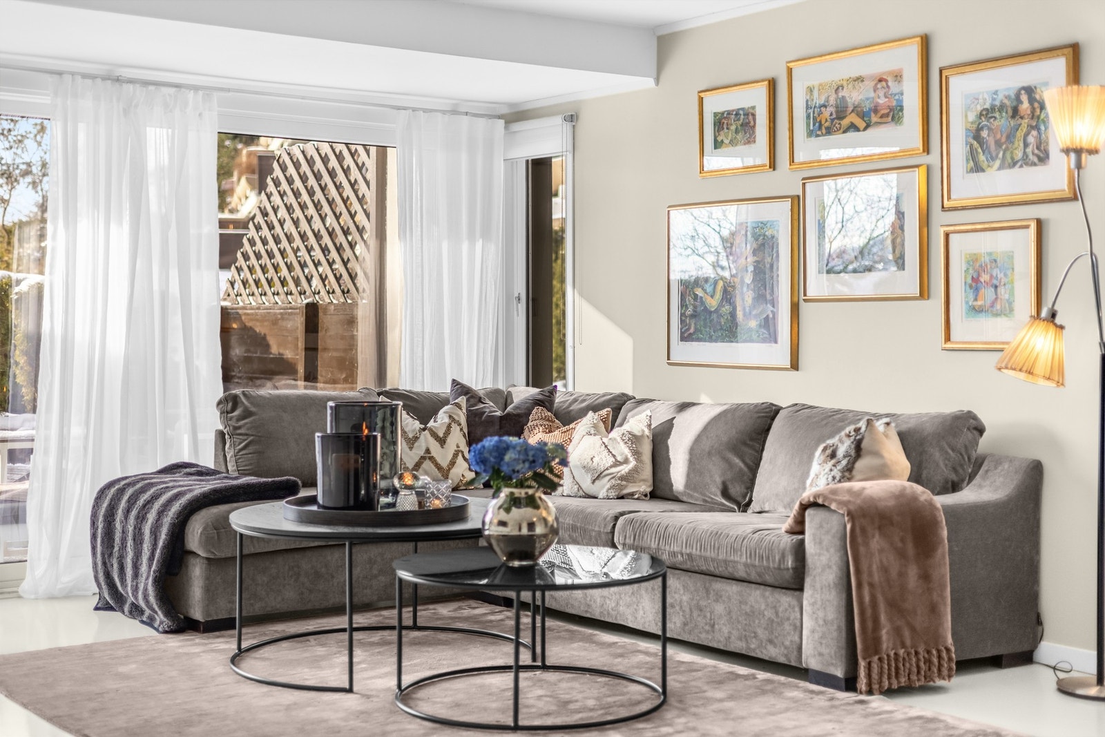 Detalj stue - med utgang til markterrasse Galleribilde