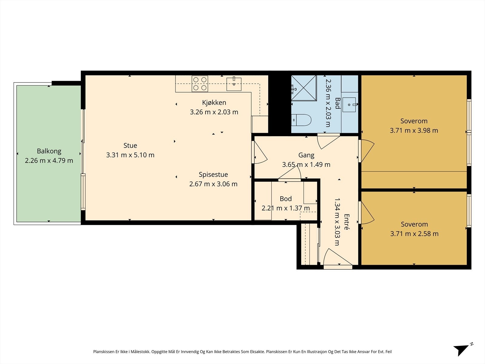 Plantegning (avvik kan forekomme); Effektiv planløsning og smarte løsninger Galleribilde