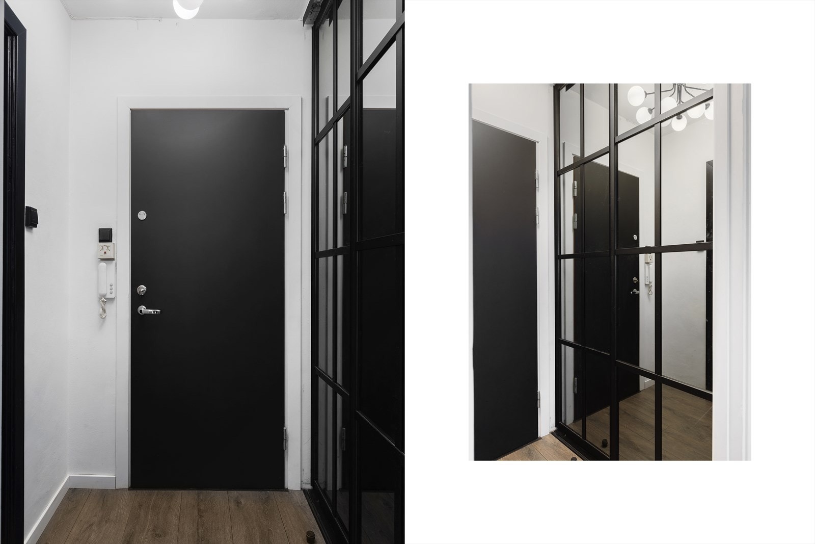 Lekkert inngangsparti med gode oppbevaringsmuligheter Galleribilde