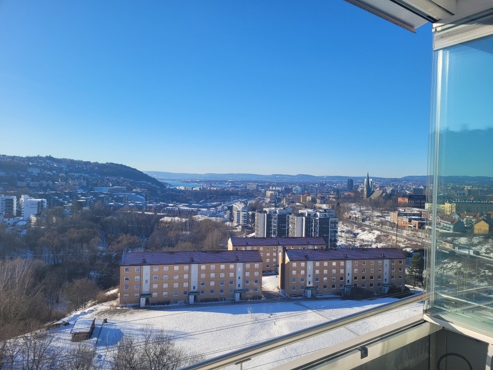 Selgers bilde av utsikten fra balkongen. Galleribilde