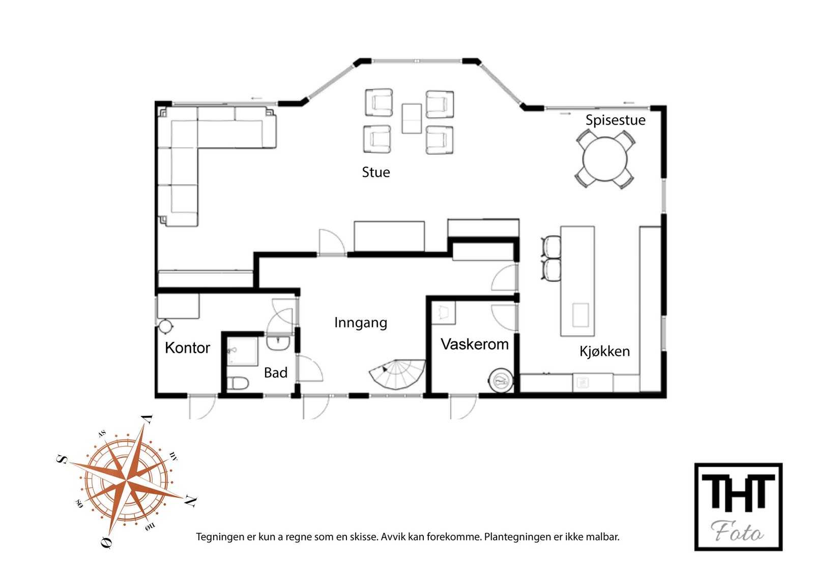 Plantegning 1.etg. Galleribilde