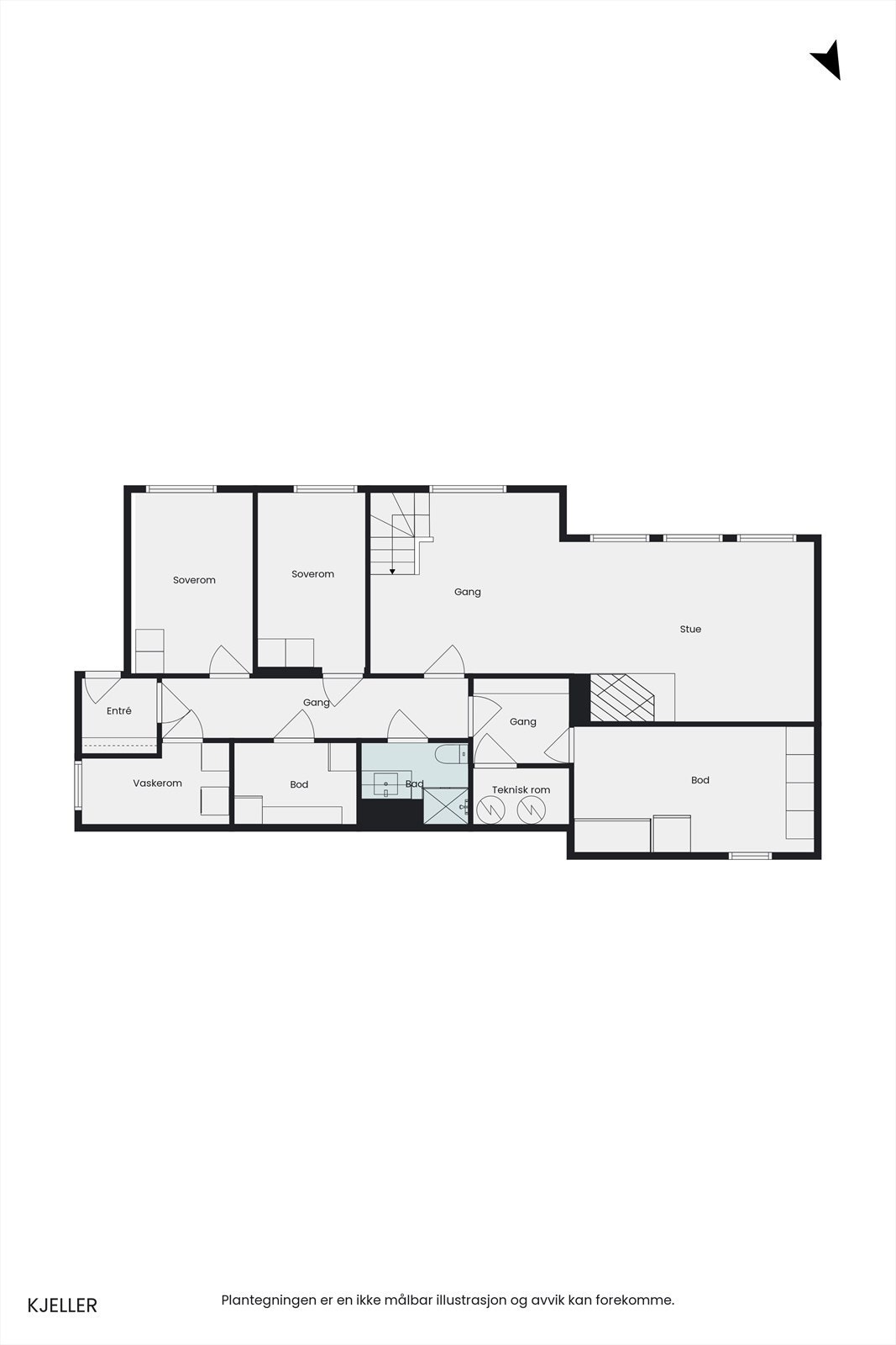 Plantegning underetasjen Galleribilde