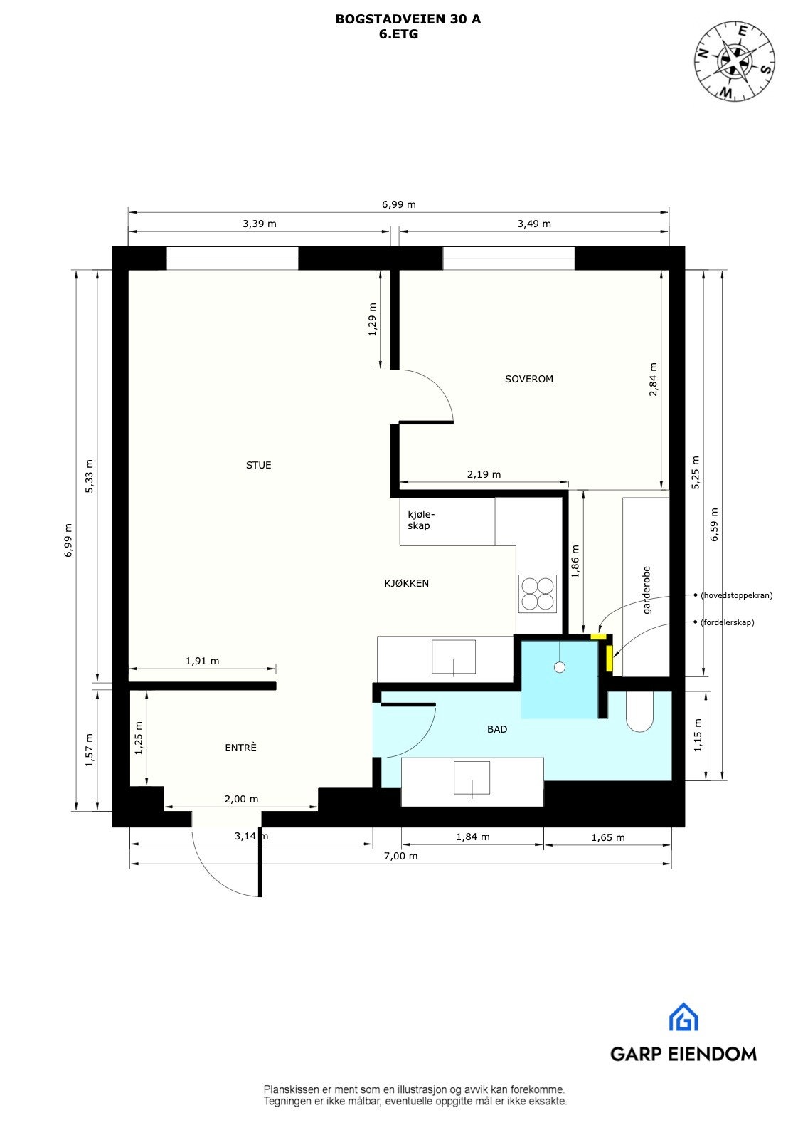 Plantegning 6. etasje. Galleribilde