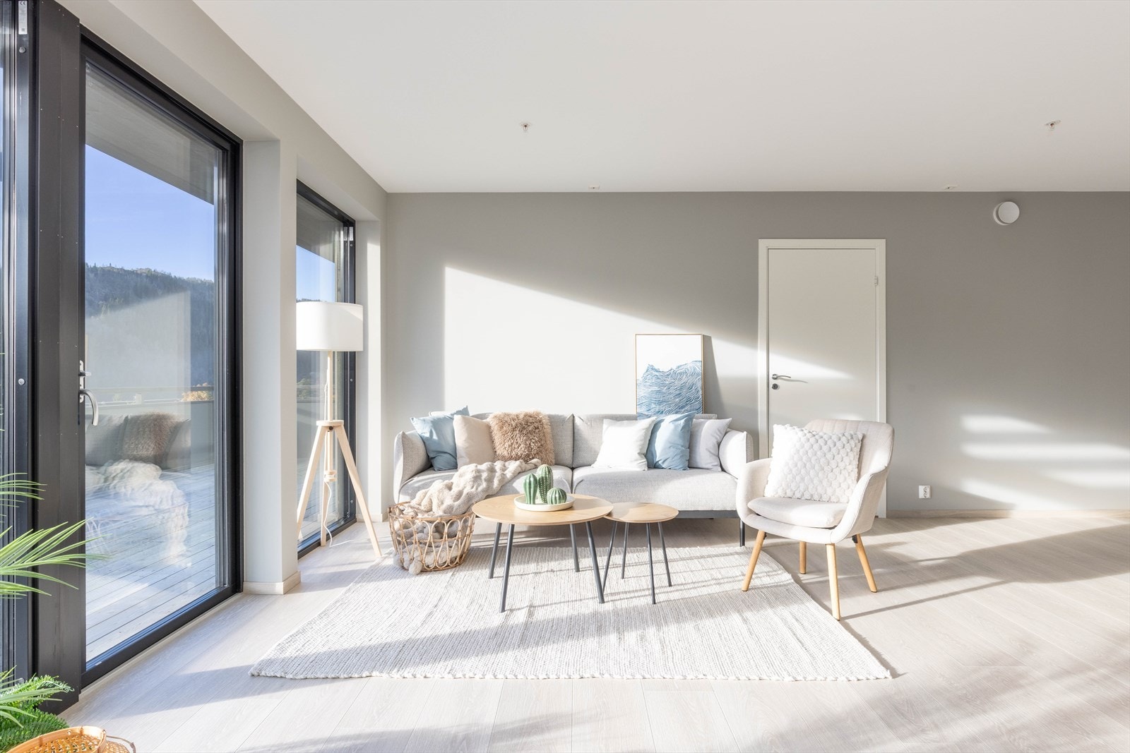 Her har du god plass til å innrede både stilrent og komfortabelt. Galleribilde