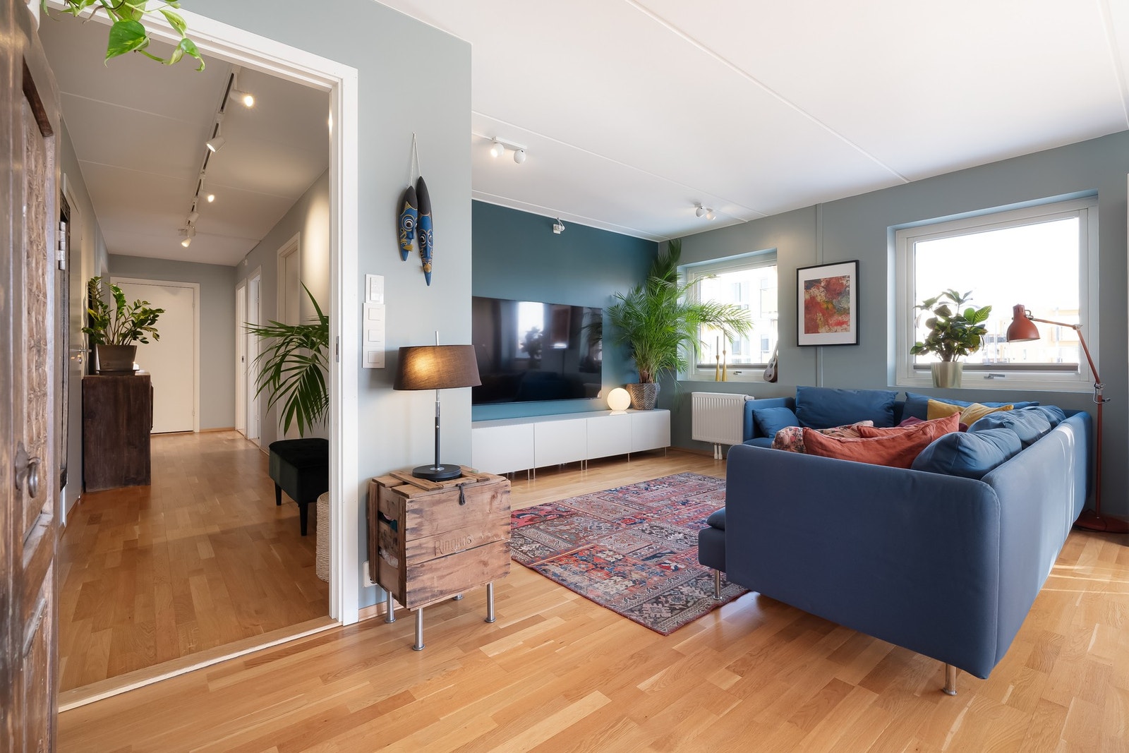 Utformingen på rommet gir fine soneinndelinger. Galleribilde