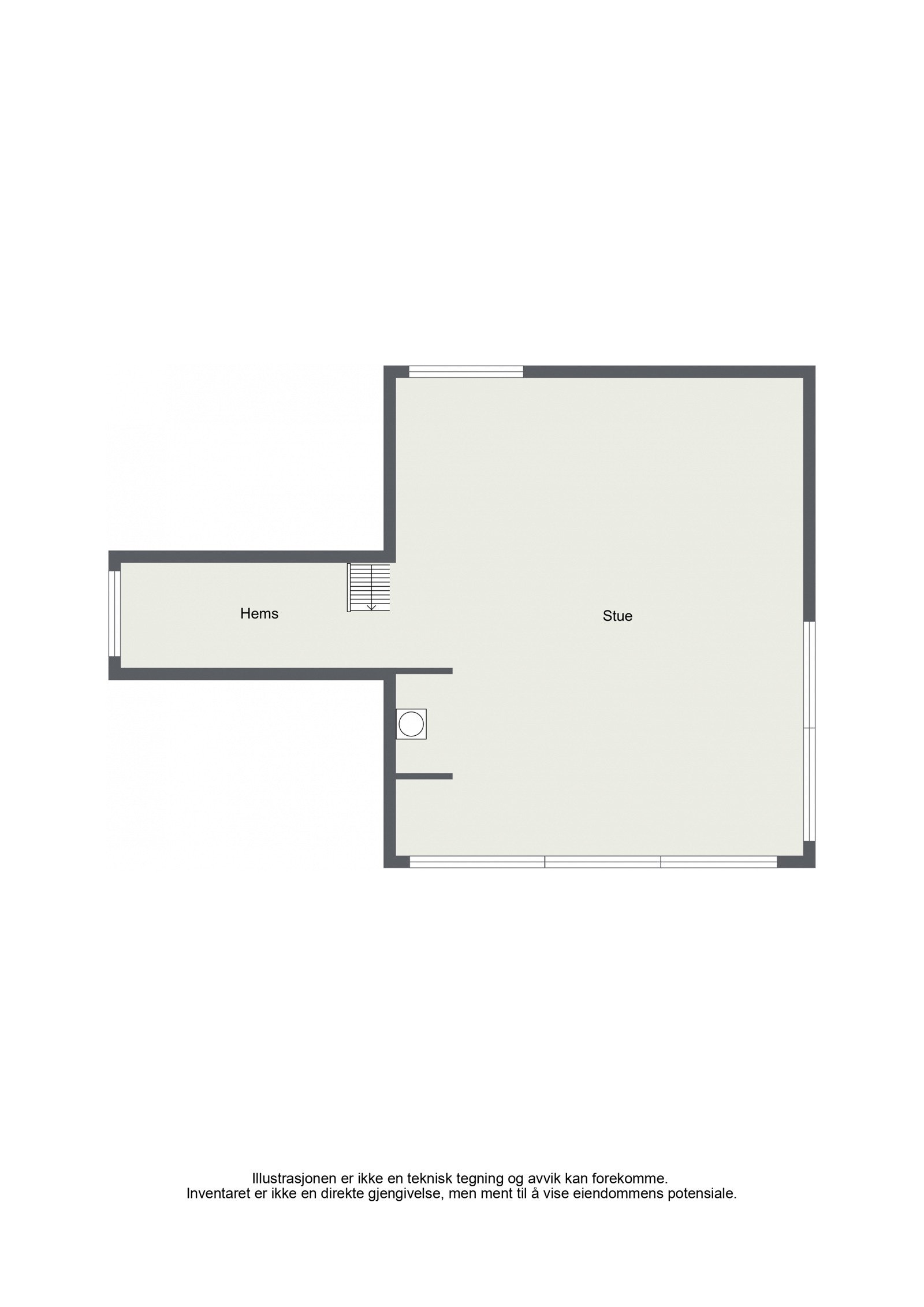 Plantegning hems. Galleribilde