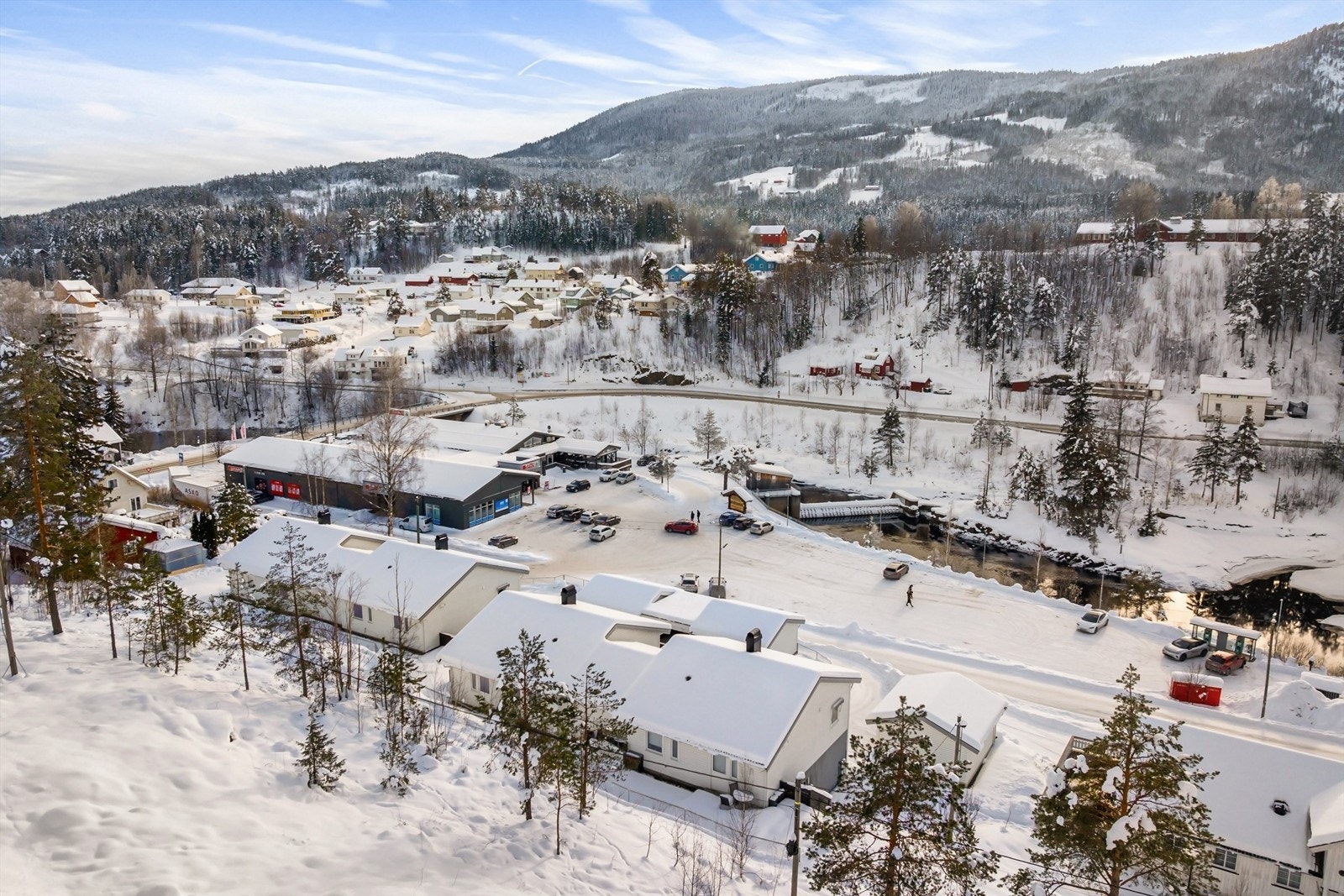 Fra boligen er det gangavstand til Sigdalsenteret med butikker, bank og café. Galleribilde