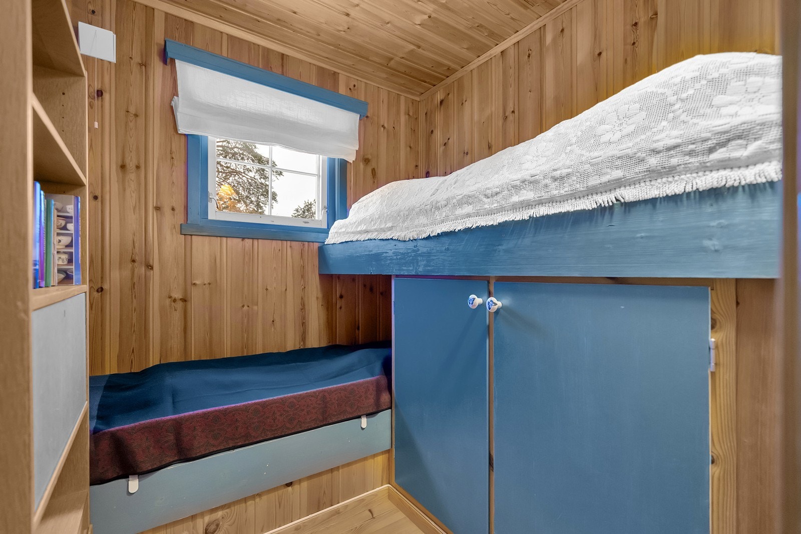 Soverom 3 - 2 enkeltsenger. Totalt er det 6 sengeplasser på hytta Galleribilde