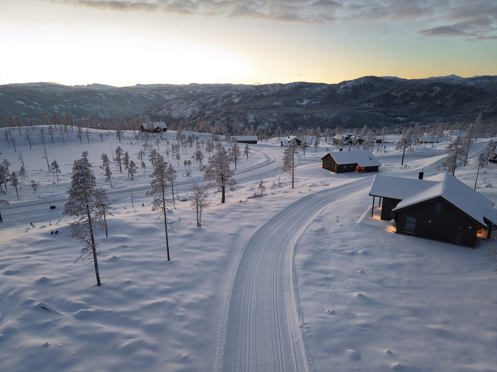 Solnedgang på Sprenåsen Galleribilde