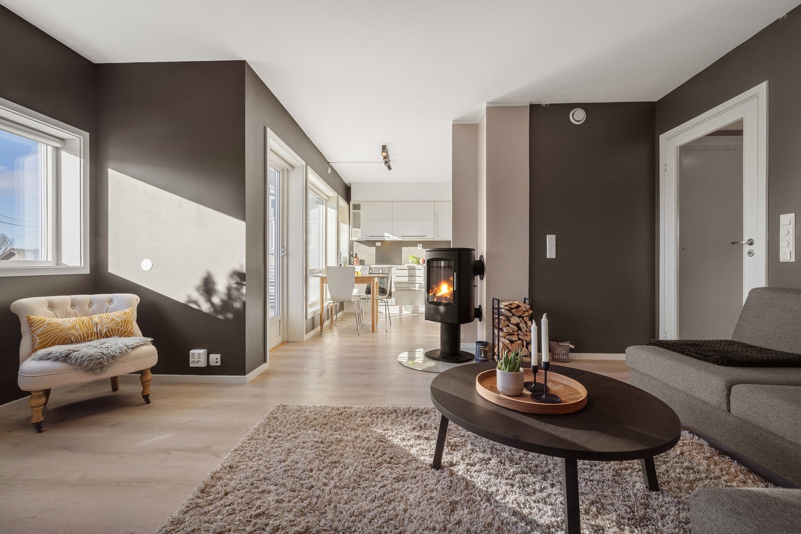 Det er varmekabler i alle gulv, bortsett fra på vaskerommet Galleribilde