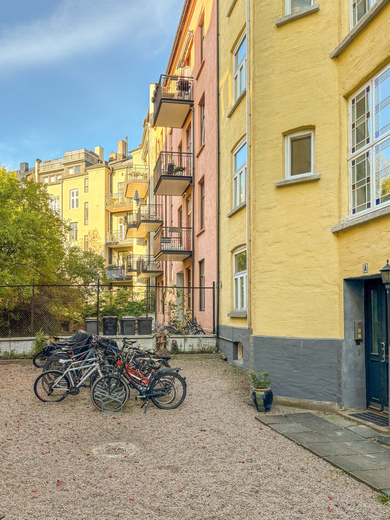 Her er det sykkelparkering. Galleribilde