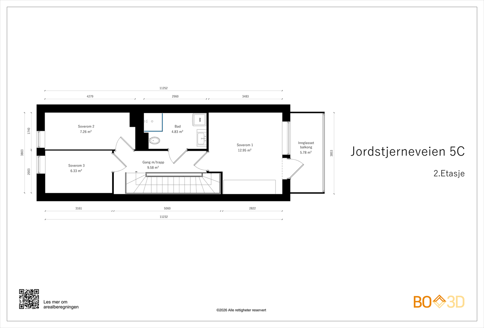 Plantegning 2 Etasje (Overetasje). Galleribilde