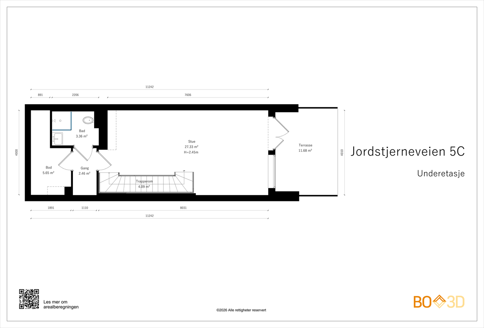 Plantegning underetasje. Galleribilde