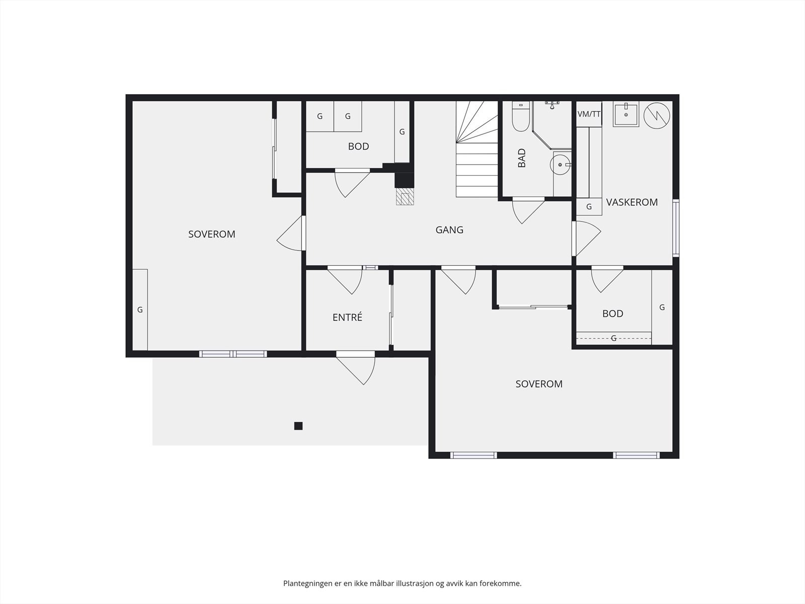 Plantegning underetasje. Galleribilde