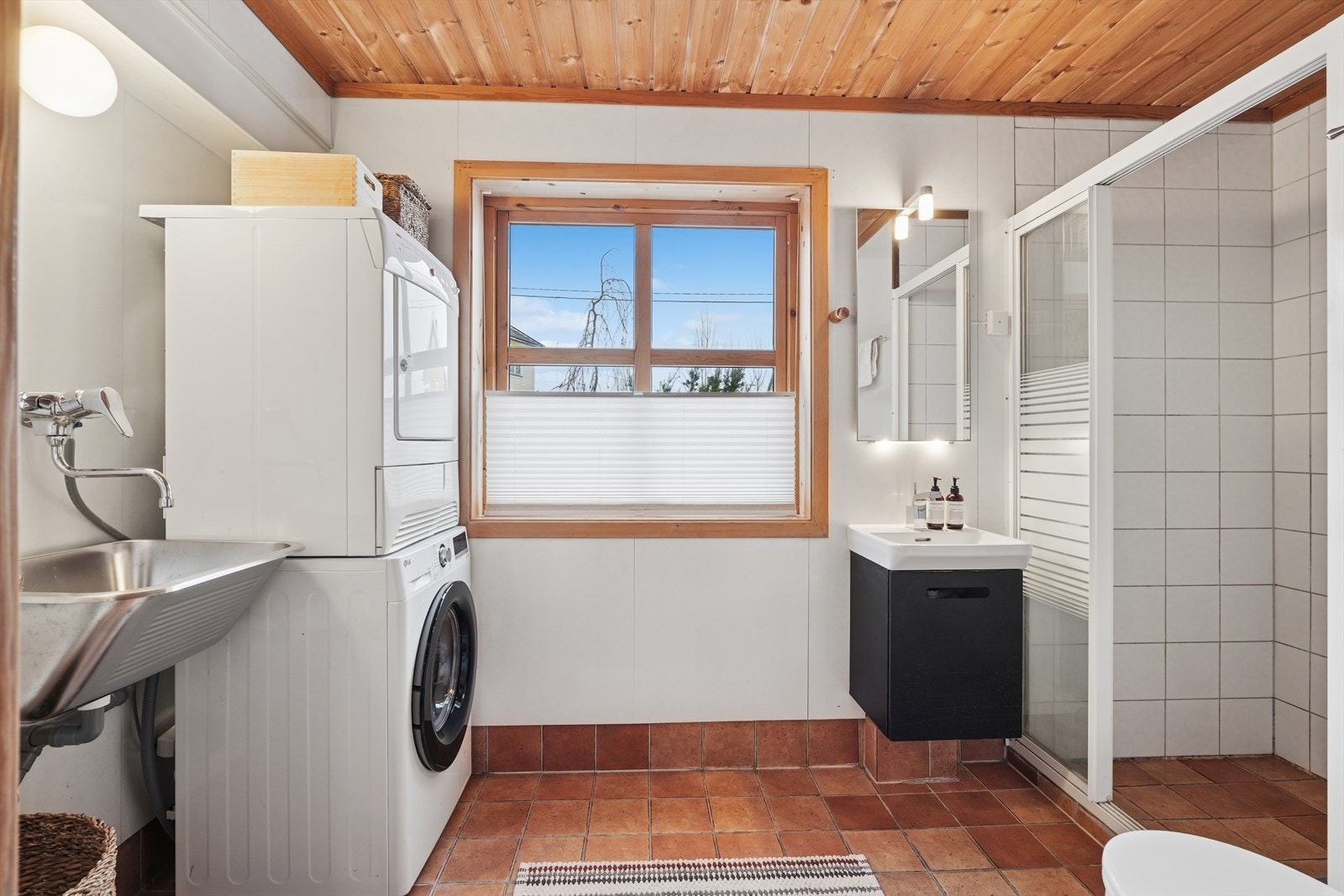 Rommet fungerer også som vaskerom. Galleribilde