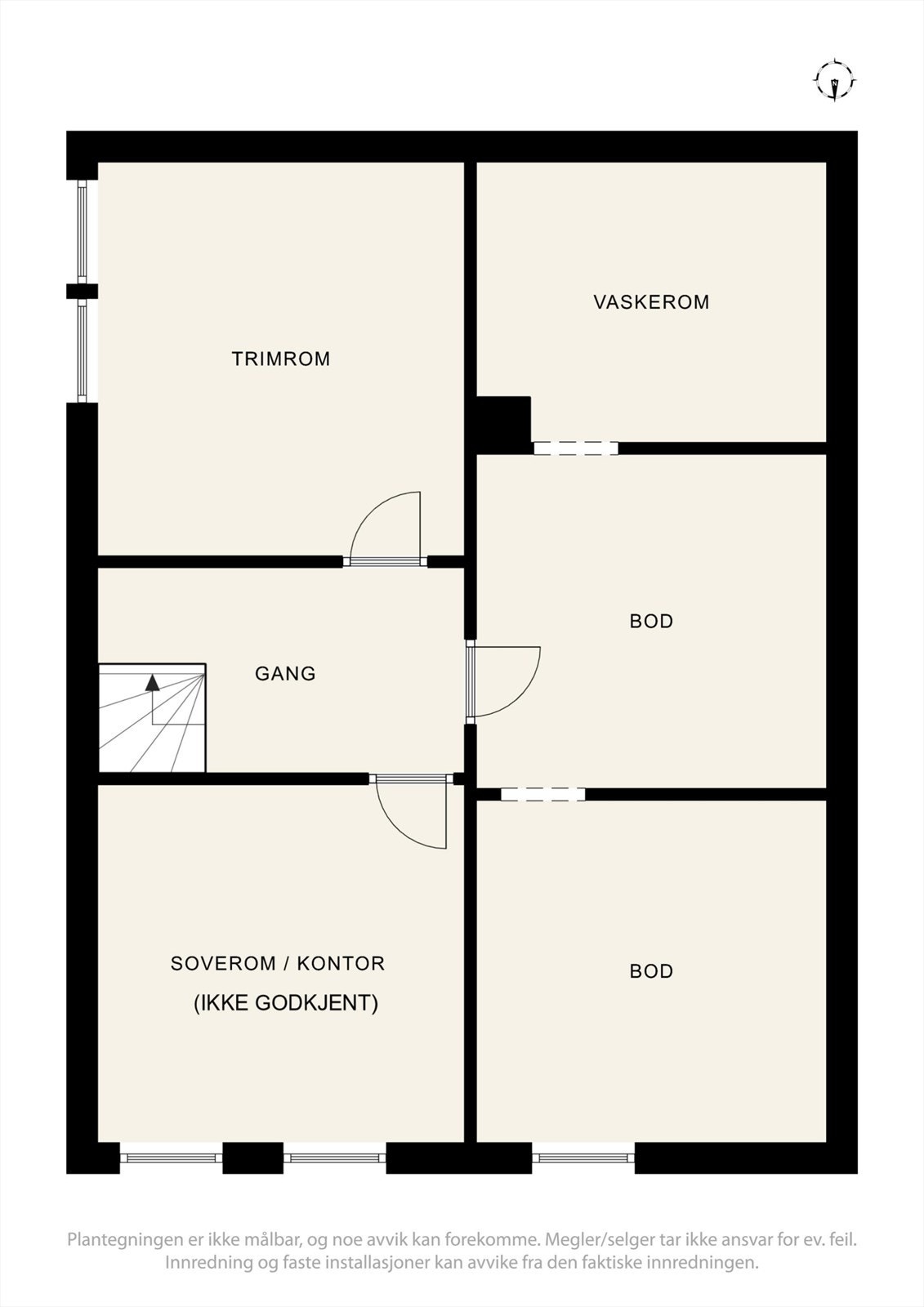 Plantegning kjeller. Galleribilde