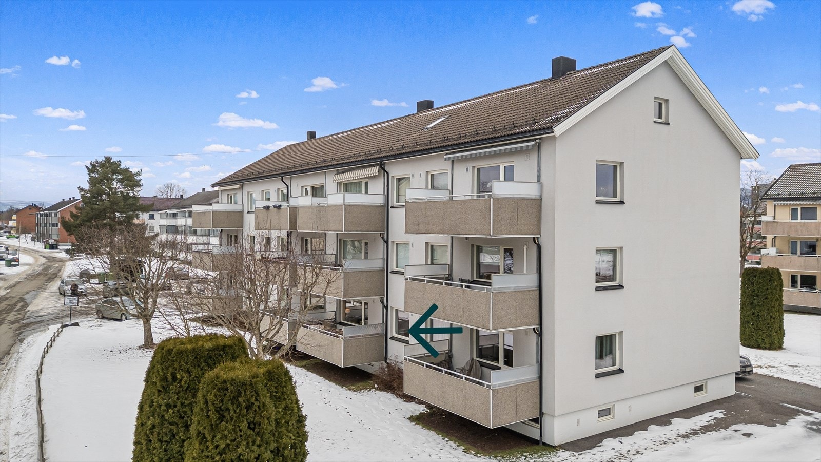 Leiligheten ligger i 1. etasje Galleribilde