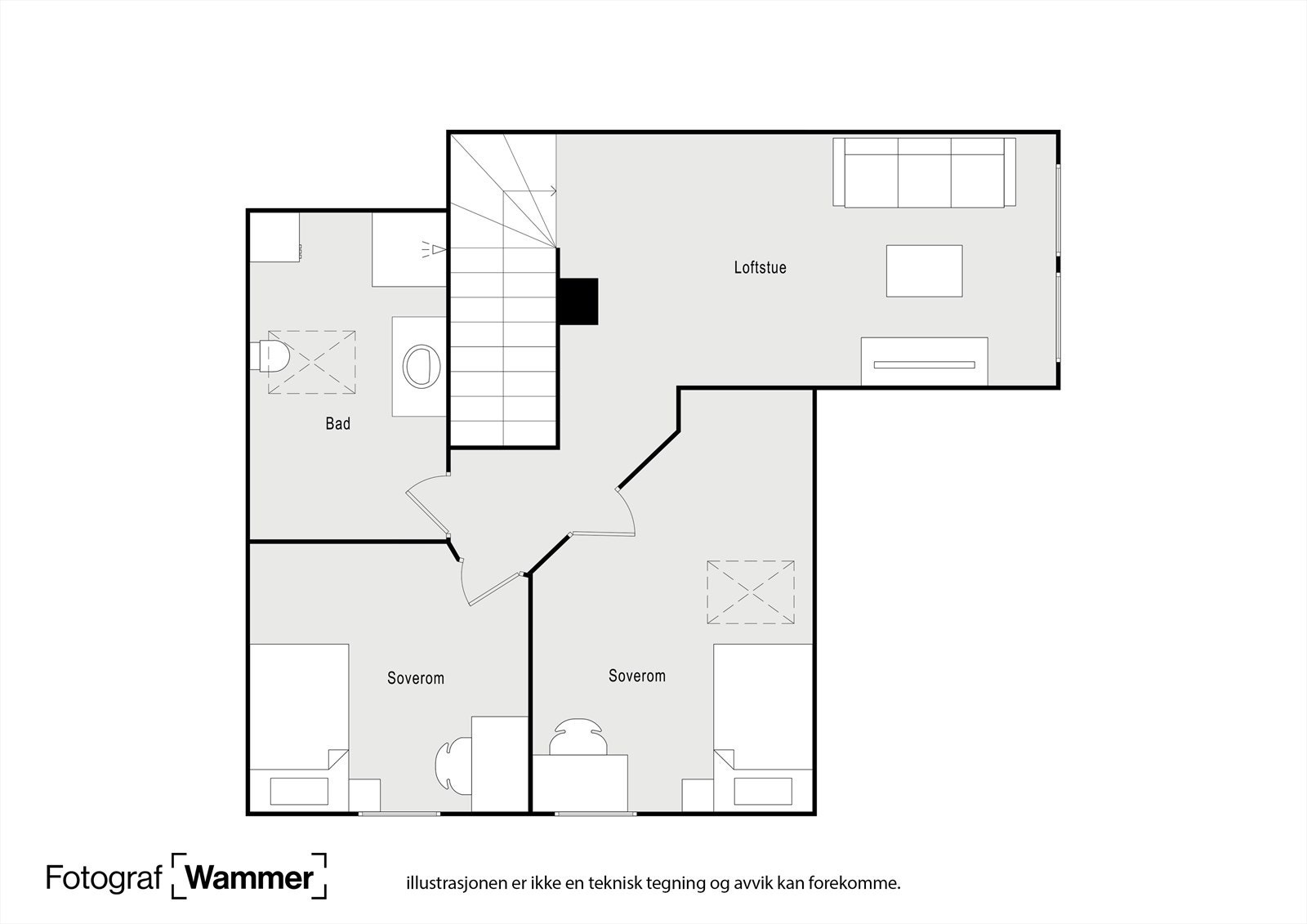 Plantegninger for 2. etasje. Galleribilde