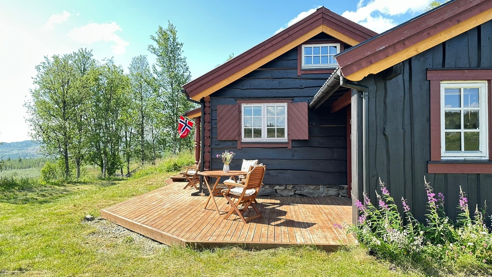 Terrassen er god og lun. Galleribilde