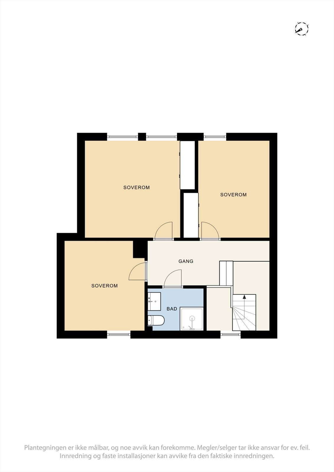 Plantegning, andre etasje. Galleribilde