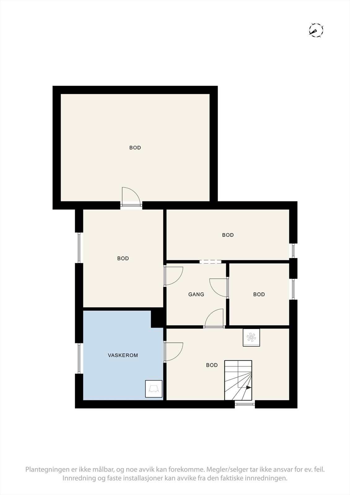 Plantegning, kjeller. Galleribilde