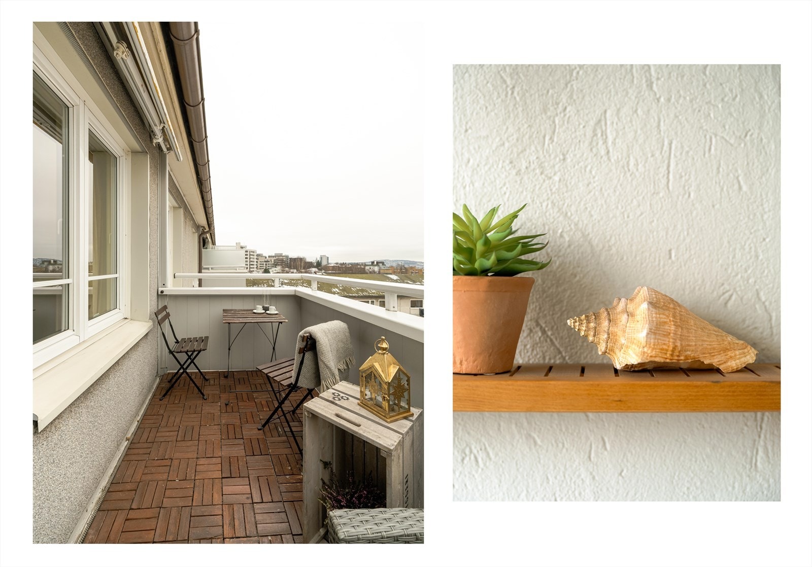 Balkongen kan innredes med utemøbler, grill og beplantning. Galleribilde