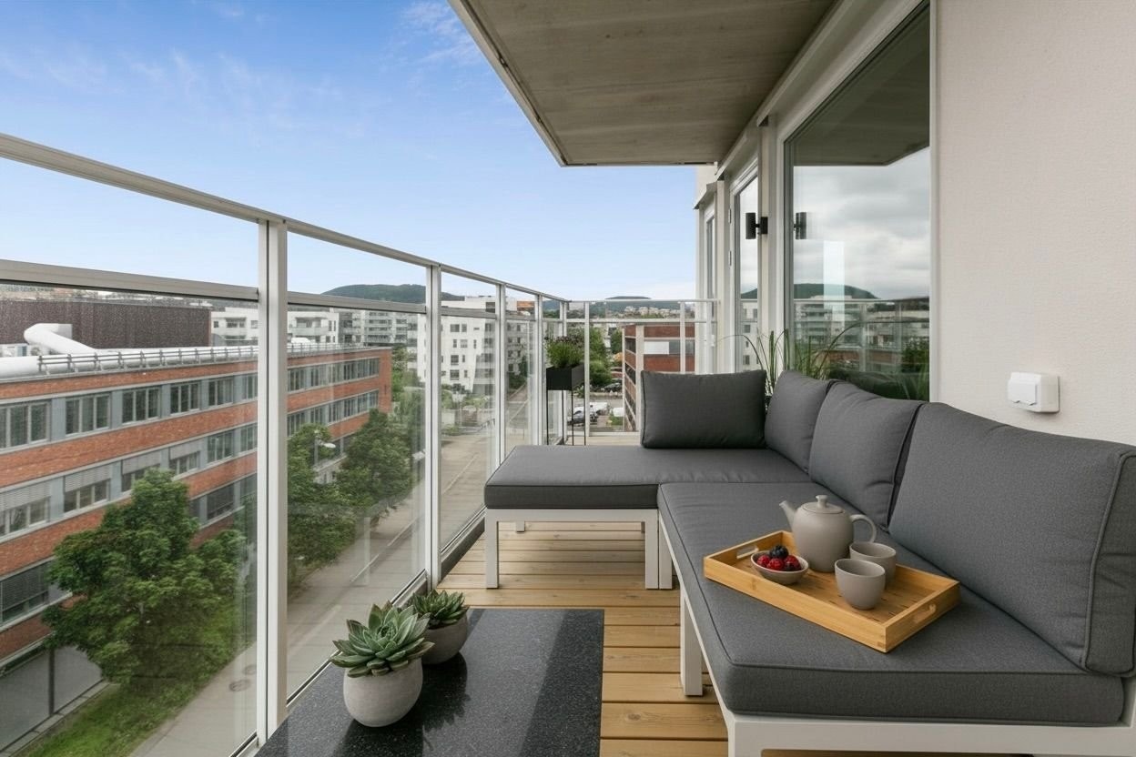 Her hadde jeg et ståbord og liker å stå og jobbe Galleribilde