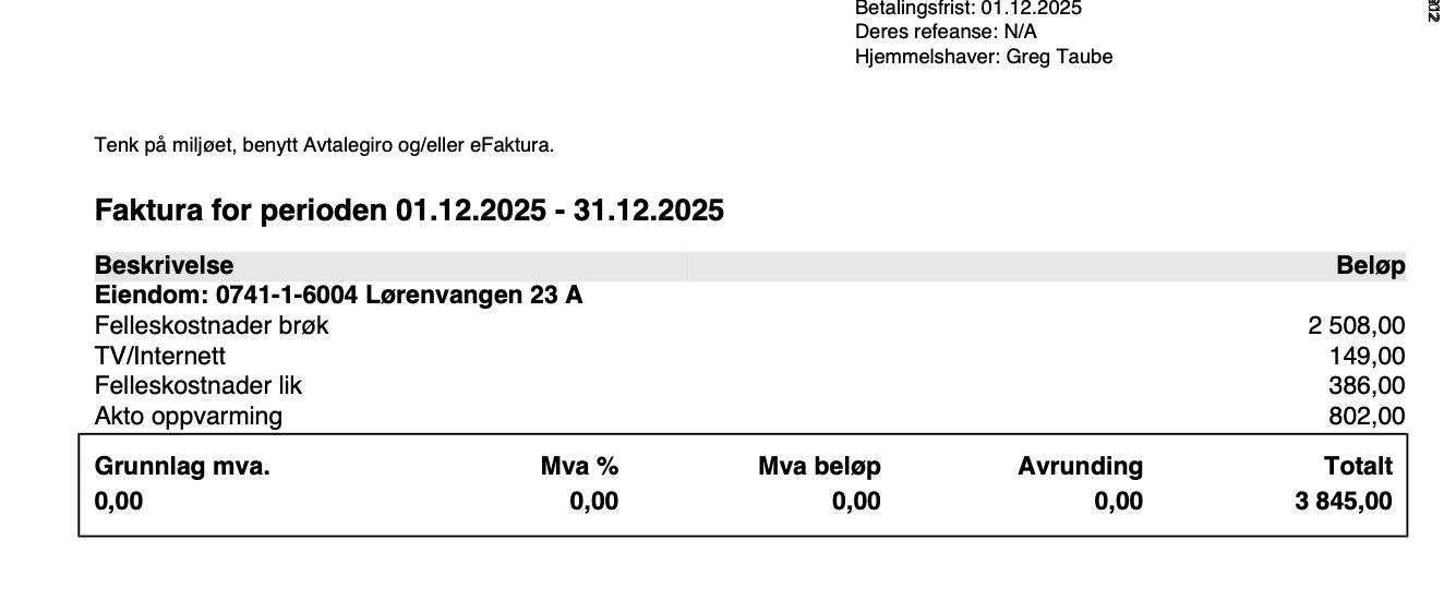 felleskostnader, langt lavere enn hva man betaler (og får mer), kontra eldre bygg. Galleribilde