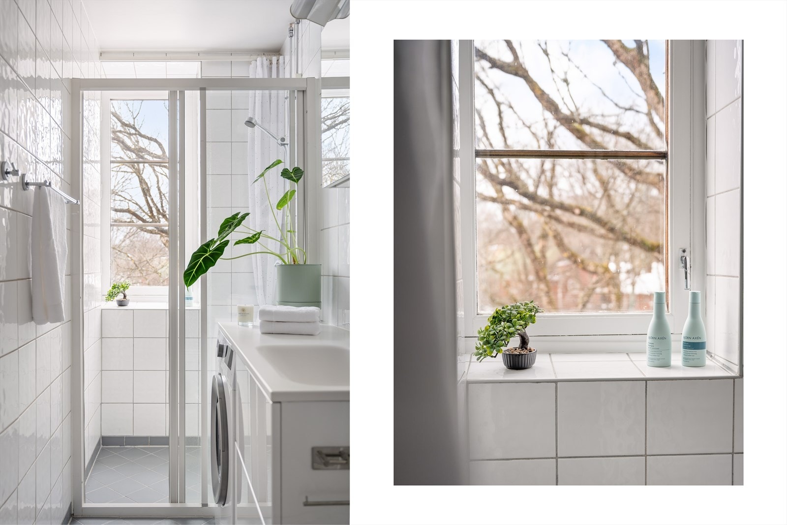 Videre har badet gulvvarme, opplegg for vaskemaskin og mekanisk avtrekk. Galleribilde