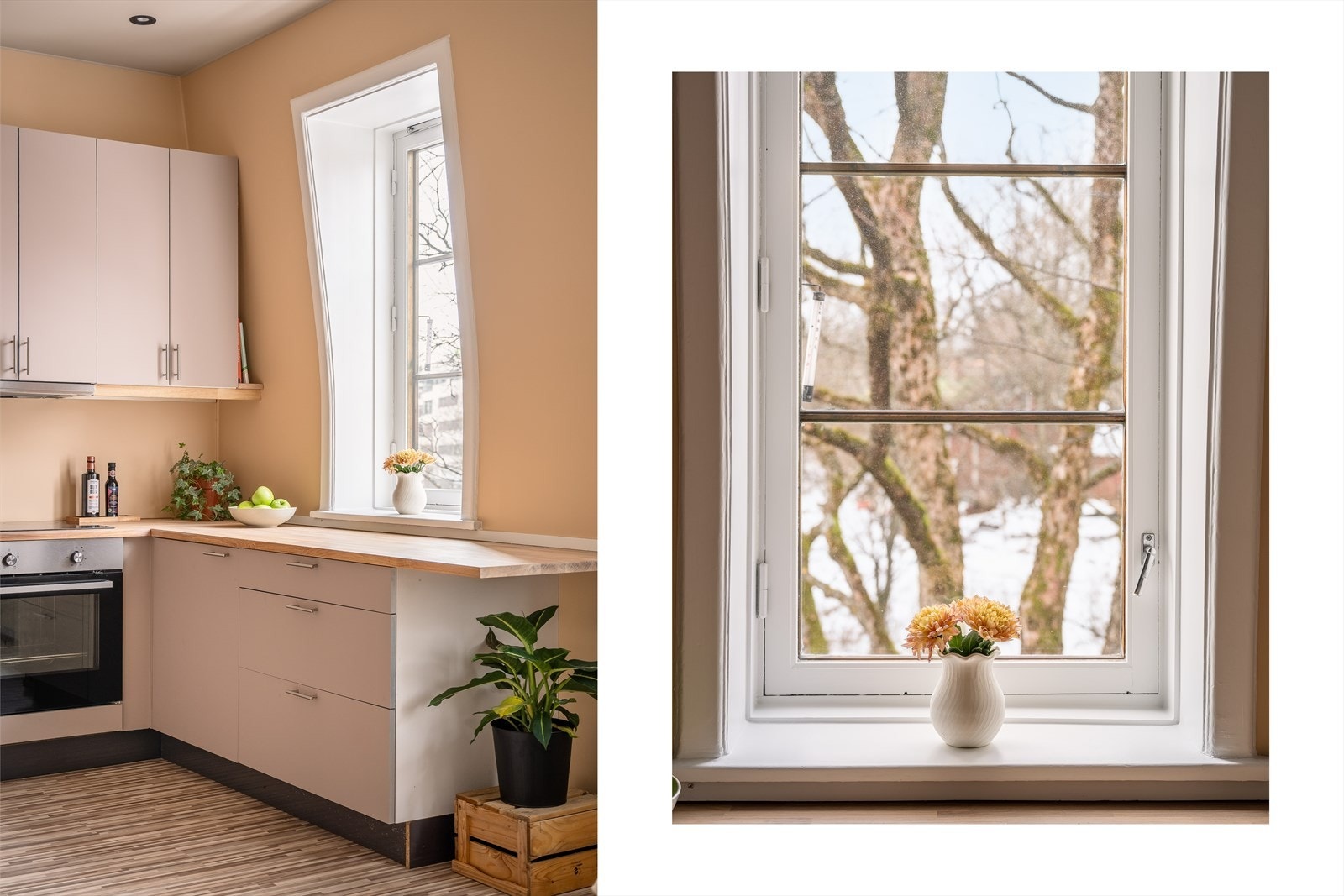 Kjøkkenet er fullt utstyrt med stekeovn, platetopp, oppvaskmaskin og kjøl-/fryseskap. Galleribilde