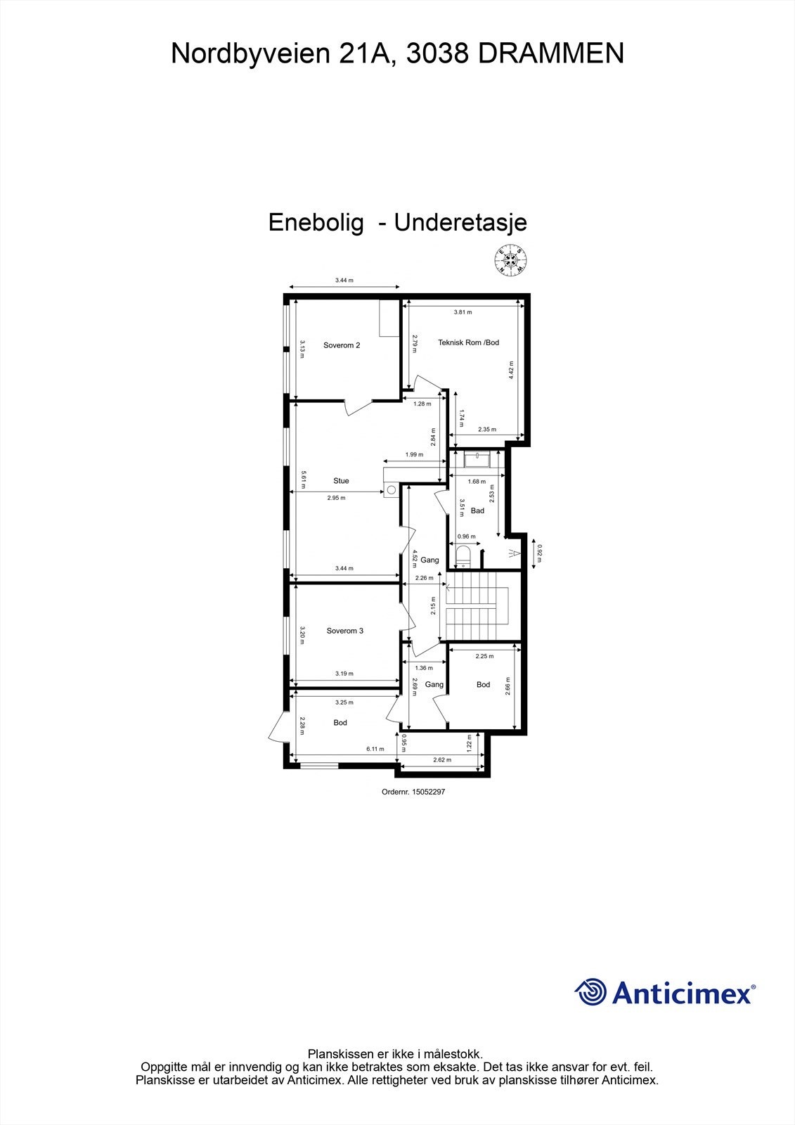 Plantegning underetasje Galleribilde