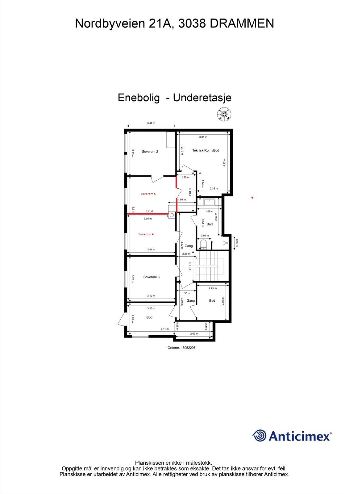 Underetasje med alternative soverom Galleribilde