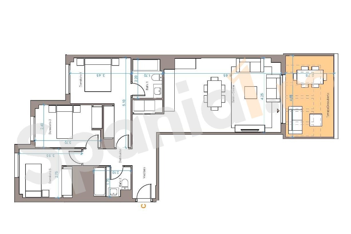 Plantegning av leiligheten Galleribilde