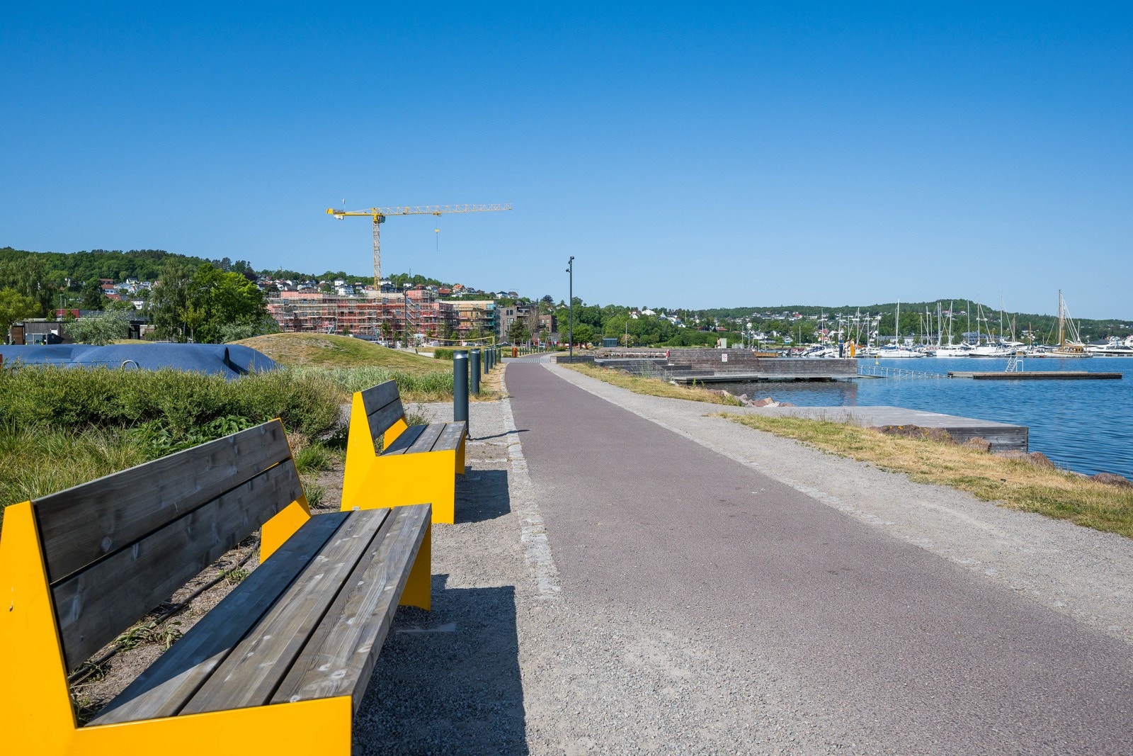Det er også en ny småbåthavn langs promenaden Galleribilde