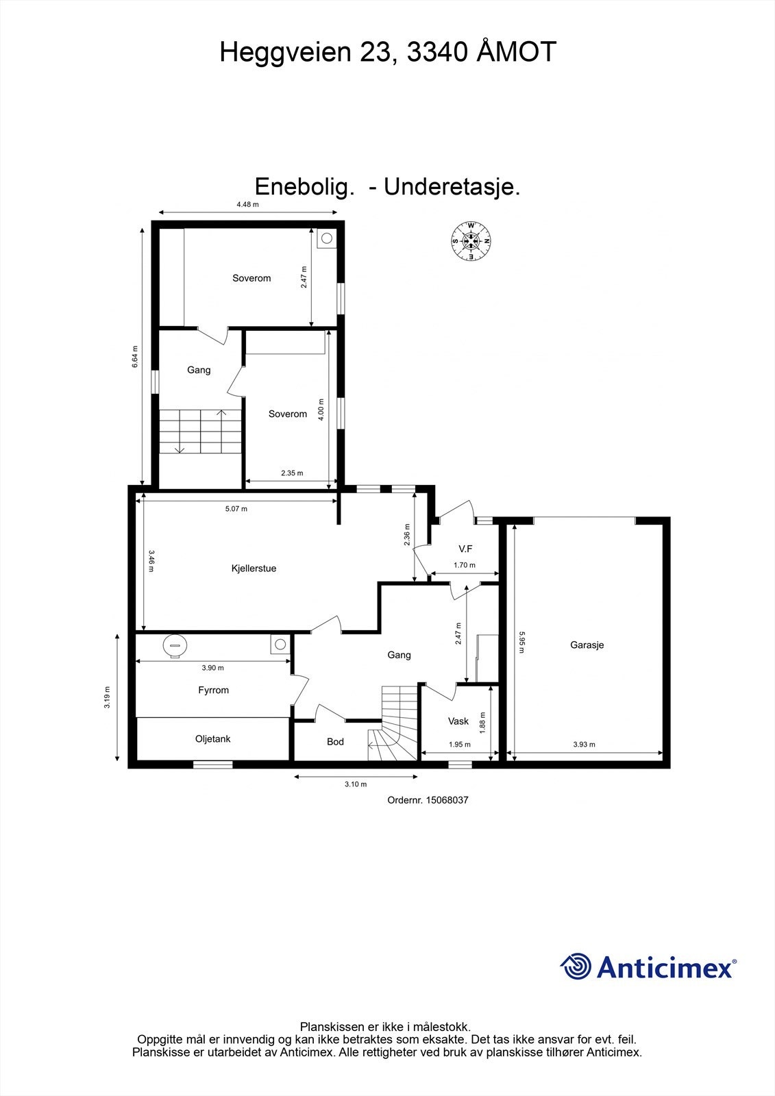 Plantegning - Underetasje Galleribilde