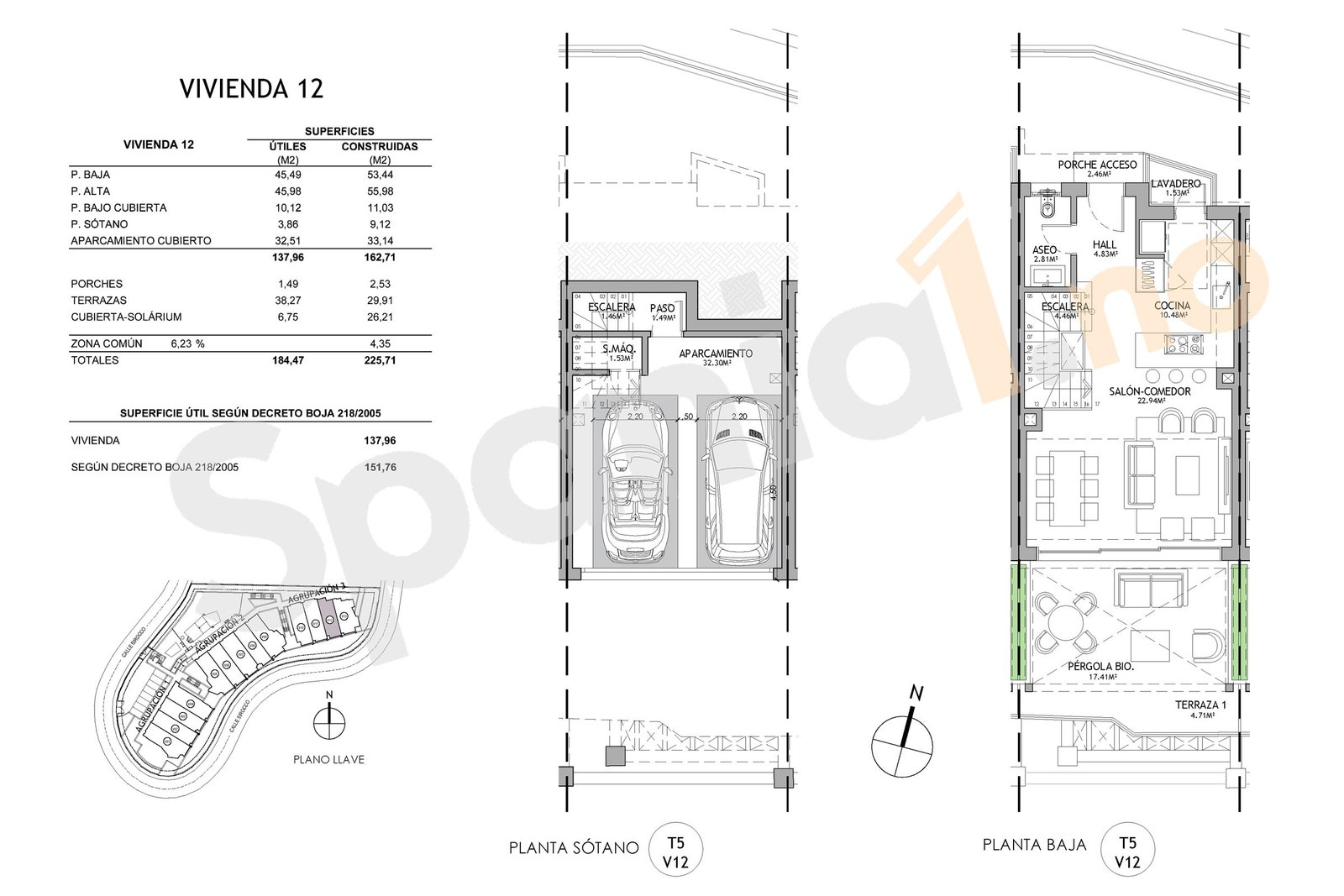 Plantegning underetasje og hovedplan Galleribilde