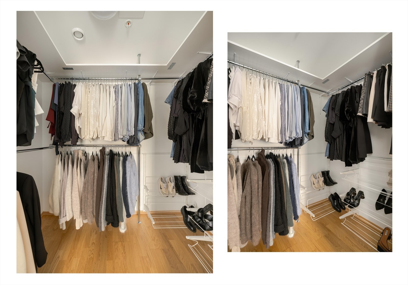 Her har du god plass til å henge fra deg alt av klær med dobbel hengedel og praktisk hylle over for ekstra oppbevaring. Galleribilde